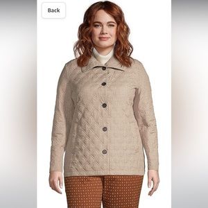 Lands' End womens Packable Insulated Quilted Barn Jacket NWT